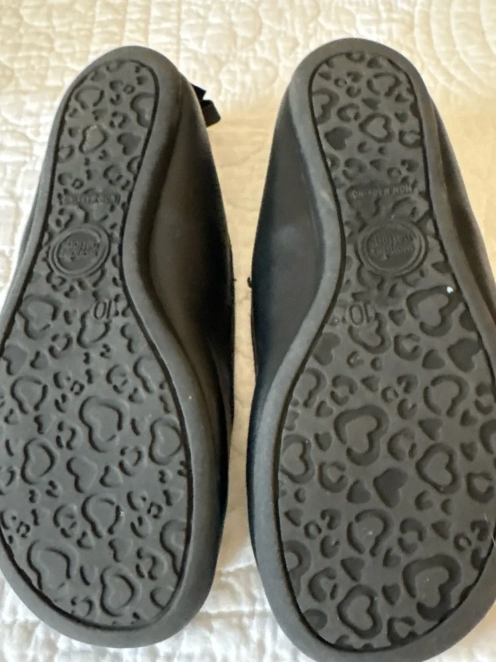 wonder nation Black Mary Jane Flats with Bow Accent